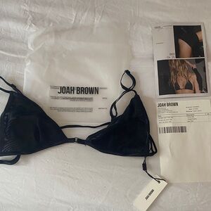 Joah Brown Mesh Triangle Top/Bralette - NWT S/M